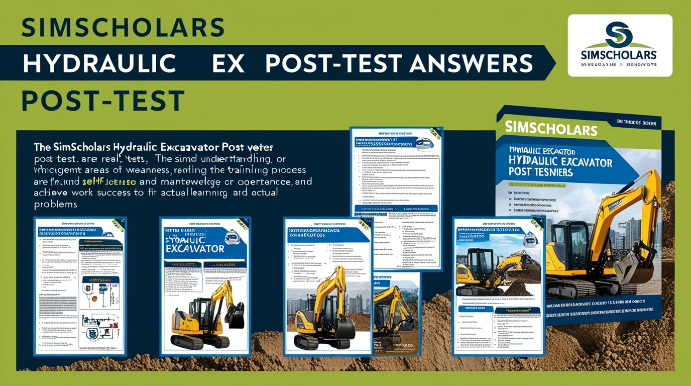 SimScholars Hydraulic Excavator Post Test Answers