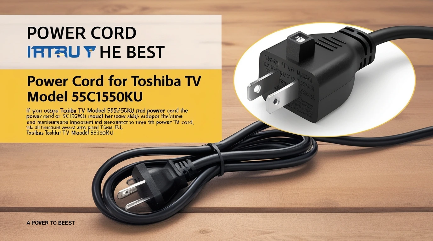 Power Cord Toshiba TV Model 55C150KU