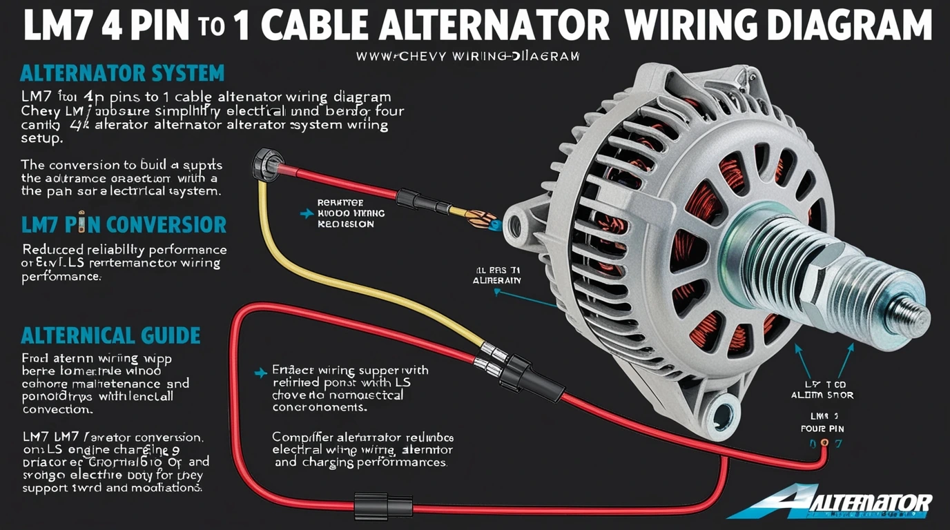 lm7 4 pin to 1 cable alternator wiring diagram chevy